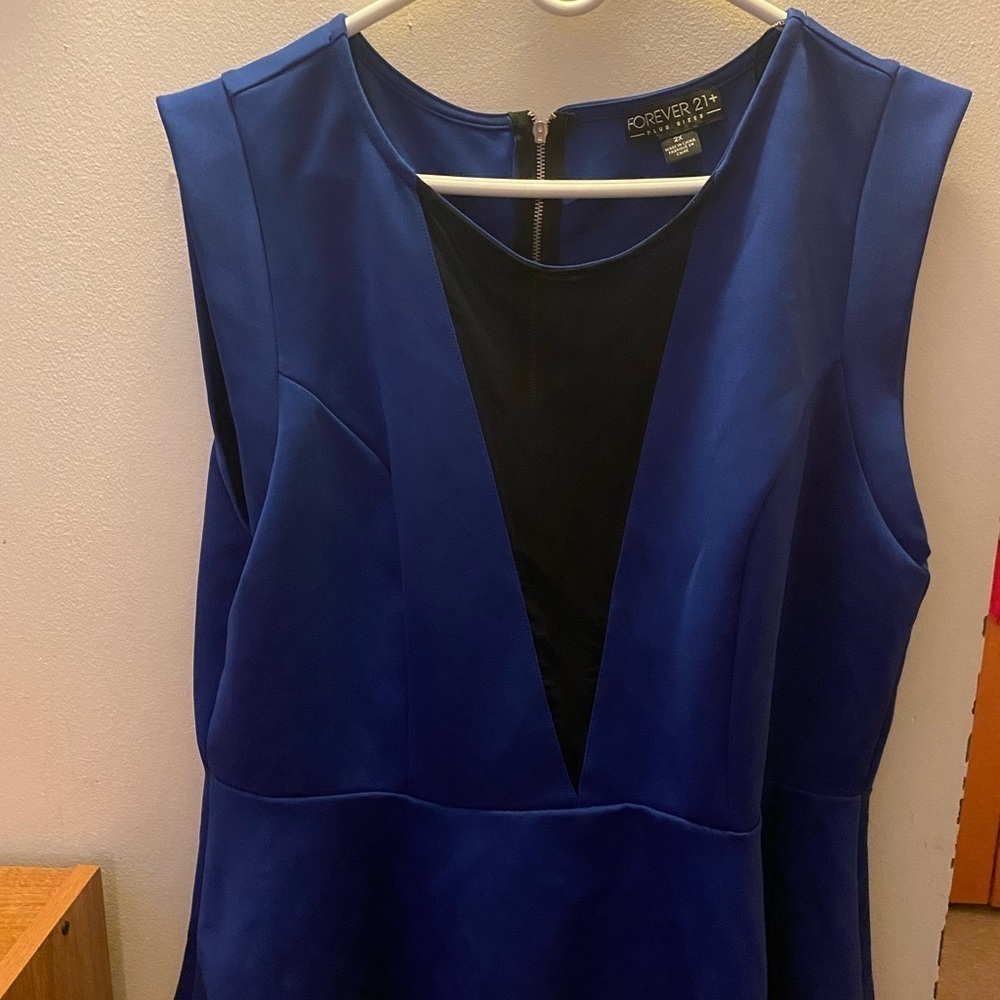Royal Blue Peplum Top